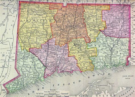 MAP Map Of State Of CT